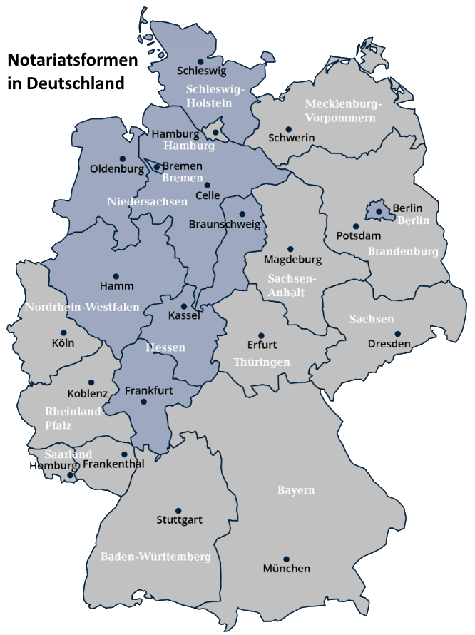 Notariatsformen in Deutschland